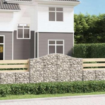 10 db íves horganyzott vas gabion kosár 200x30x120/140 cm kép