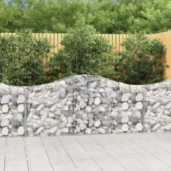 10 db íves horganyzott vas gabion kosár 200x30x80/100 cm kép