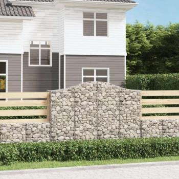 10 db íves horganyzott vas gabion kosár 200x50x140/160 cm kép