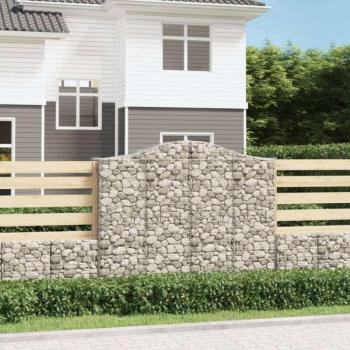 10 db íves horganyzott vas gabion kosár 200x50x160/180 cm kép