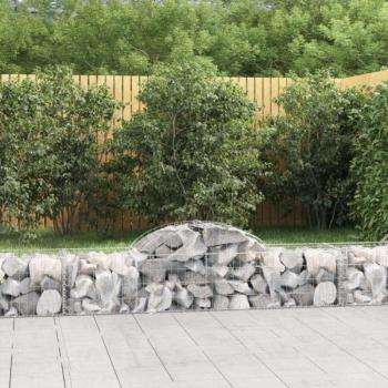 10 db íves horganyzott vas gabion kosár 200x50x40/60 cm kép