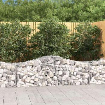 10 db íves horganyzott vas gabion kosár 200x50x60/80 cm kép