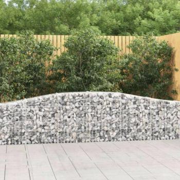 10 db íves horganyzott vas gabion kosár 400x30x60/80 cm kép