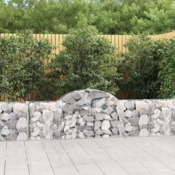 11 db íves horganyzott vas gabion kosár 200x30x60/80 cm kép