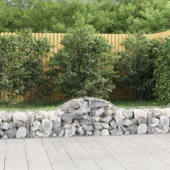 11 db íves horganyzott vas gabion kosár 200x50x40/60 cm kép