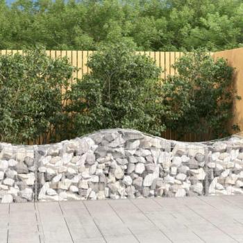 11 db íves horganyzott vas gabion kosár 200x50x60/80 cm kép