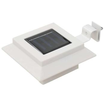 12 db fehér négyzet alakú kültéri napelemes led lámpa 12 cm kép