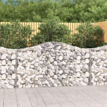 12 db íves horganyzott vas gabion kosár 200x30x100/120 cm kép