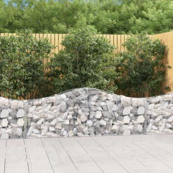 12 db íves horganyzott vas gabion kosár 200x30x60/80 cm kép