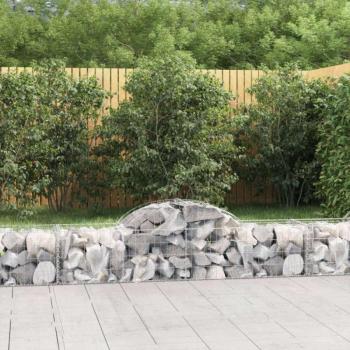 12 db íves horganyzott vas gabion kosár 200x50x40/60 cm kép