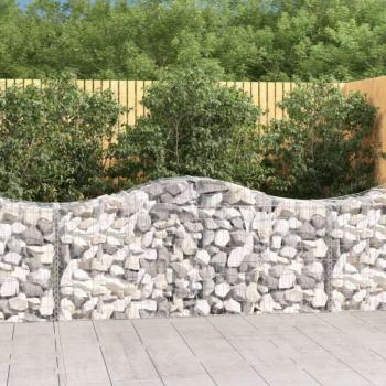 12 db íves horganyzott vas gabion kosár 200x50x80/100 cm kép