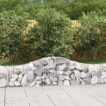 13 db íves horganyzott vas gabion kosár 200x30x40/60 cm kép