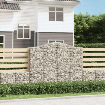 13 db íves horganyzott vas gabion kosár 200x50x160/180 cm kép