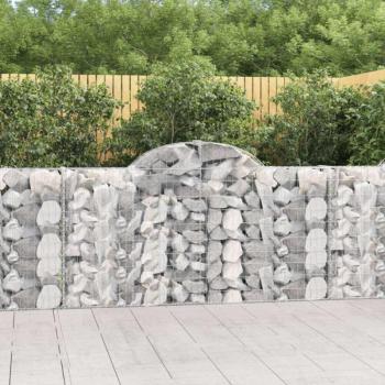 14 db íves horganyzott vas gabion kosár 200x30x100/120 cm kép