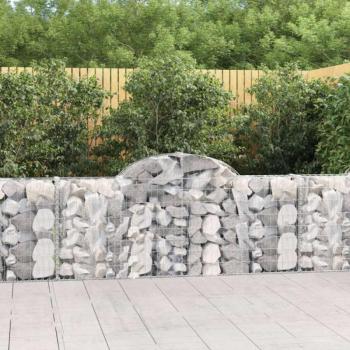 14 db íves horganyzott vas gabion kosár 200x30x80/100 cm kép