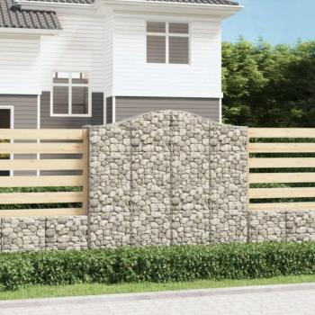 14 db íves horganyzott vas gabion kosár 200x50x180/200 cm kép