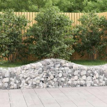 14 db íves horganyzott vas gabion kosár 200x50x40/60 cm kép