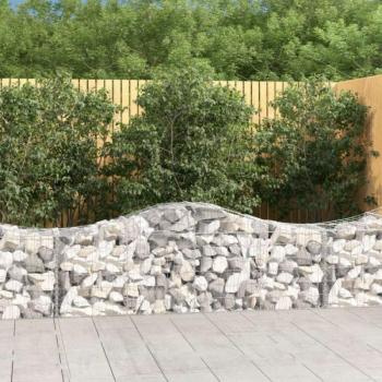 14 db íves horganyzott vas gabion kosár 200x50x60/80 cm kép