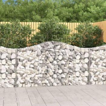 15 db íves horganyzott vas gabion kosár 200x30x100/120 cm kép