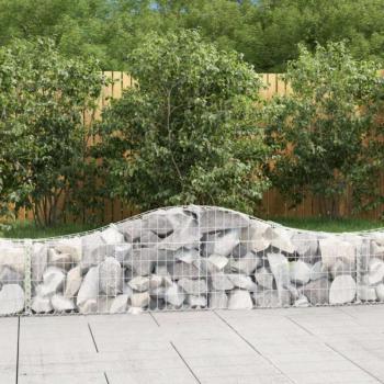 15 db íves horganyzott vas gabion kosár 200x30x40/60 cm kép