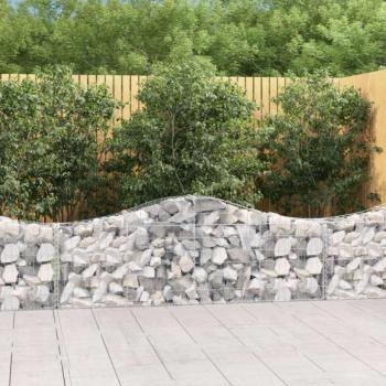 15 db íves horganyzott vas gabion kosár 200x30x60/80 cm kép