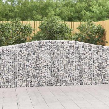 15 db íves horganyzott vas gabion kosár 400x30x100/120 cm kép