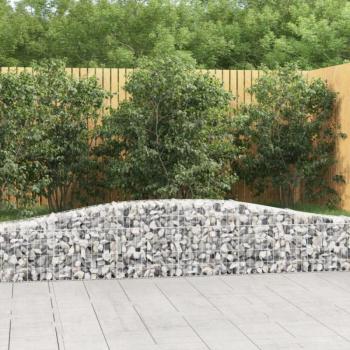 15 db íves horganyzott vas gabion kosár 400x30x40/60 cm kép