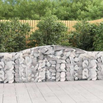 15 db íves horganyzott vas gabion kosár 400x30x80/100 cm kép