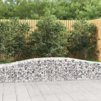 15 db íves horganyzott vas gabion kosár 400x50x40/60 cm kép