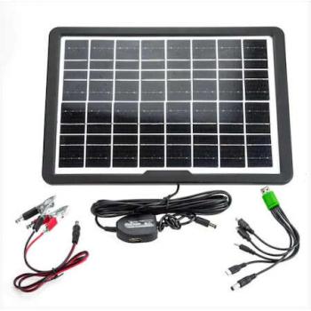 15W napelem panel bármilyen mobil és 12V alatti akkumulátor töltésére kép