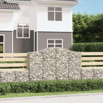 18 db íves horganyzott vas gabion kosár 200x30x140/160 cm kép