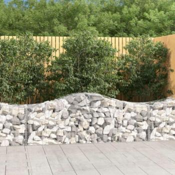 2 db íves horganyzott vas gabion kosár 200x50x60/80 cm kép