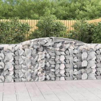 20 db íves horganyzott vas gabion kosár 400x50x100/120 cm kép