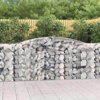 25 db íves horganyzott vas gabion kosár 400x50x100/120 cm kép