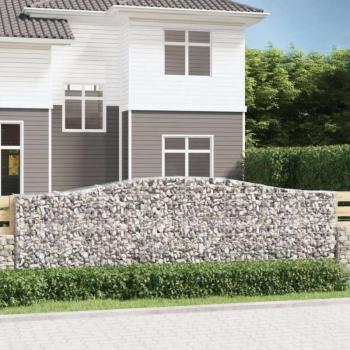 25 db íves horganyzott vas gabion kosár 400x50x120/140 cm kép