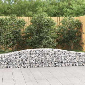 3 db íves horganyzott vas gabion kosár 400x30x40/60 cm kép