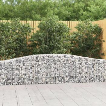 3 db íves horganyzott vas gabion kosár 400x30x60/80 cm kép