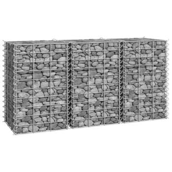 3 db vas gabion magaságyás 30 x 30 x 50 cm kép