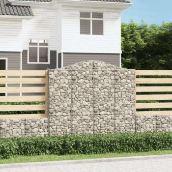 4 db íves horganyzott vas gabion kosár 200x30x180/200 cm kép