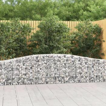 4 db íves horganyzott vas gabion kosár 400x30x60/80 cm kép