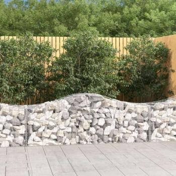 5 db íves horganyzott vas gabion kosár 200x50x60/80 cm kép