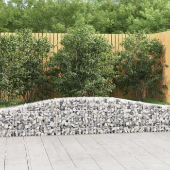 6 db íves horganyzott vas gabion kosár 400x30x40/60 cm kép