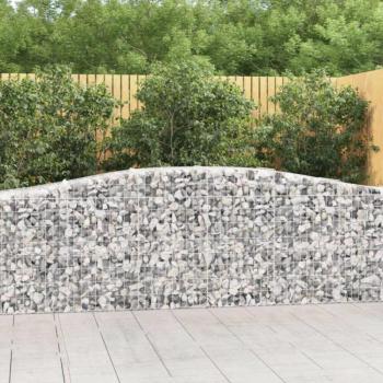 6 db íves horganyzott vas gabion kosár 400x50x80/100 cm kép