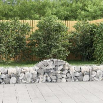 7 db íves horganyzott vas gabion kosár 200x50x40/60 cm kép