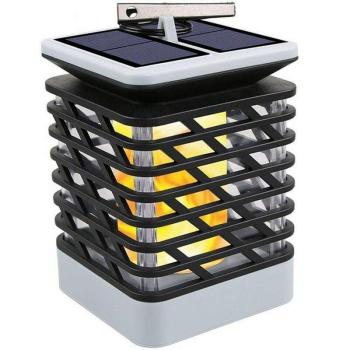 75 LED-es tűzhatású felakasztható napelemes kerti lámpa kép