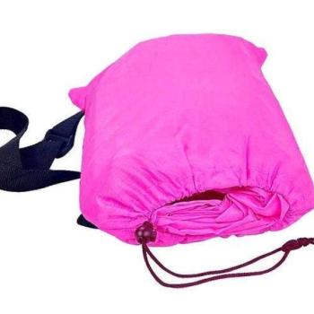 Air Lazy Bag pumpa nélkül felfújható matrac, 220cm x 70cm, rózsaszín kép
