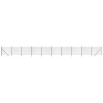 Antracitszürke horganyzott acél dróthálós kerítés 1,4x25 m kép