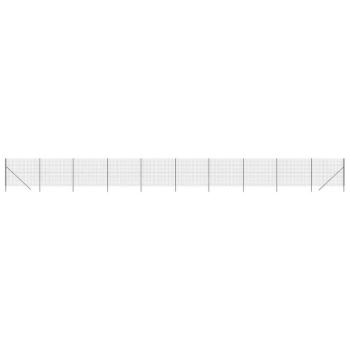 Antracitszürke horganyzott acél dróthálós kerítés 1,6x25 m kép