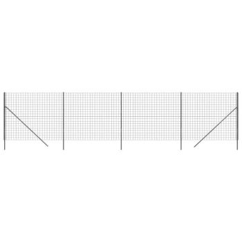 Antracitszürke horganyzott acél dróthálós kerítés 2,2x10 m kép
