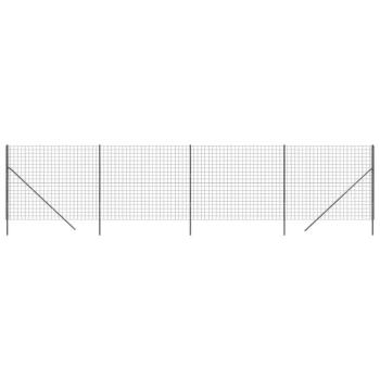Antracitszürke horganyzott acél dróthálós kerítés 2x10 m kép